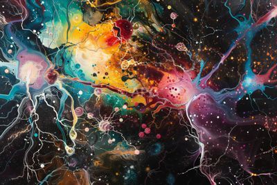 Kosmische Explosion: Abstraktes Universum